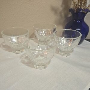 Vintage 1950's Indiana Glass Co. Footed Cocktail Glasses.